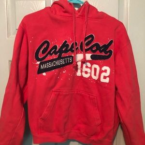 Salmon pink cape cod sweatshirt hoodie